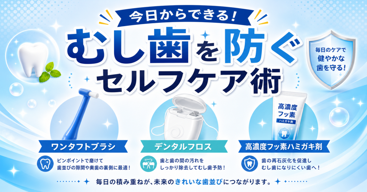 今日からできる!歯並びが悪い方でもむし歯を防ぐためのセルフケア術