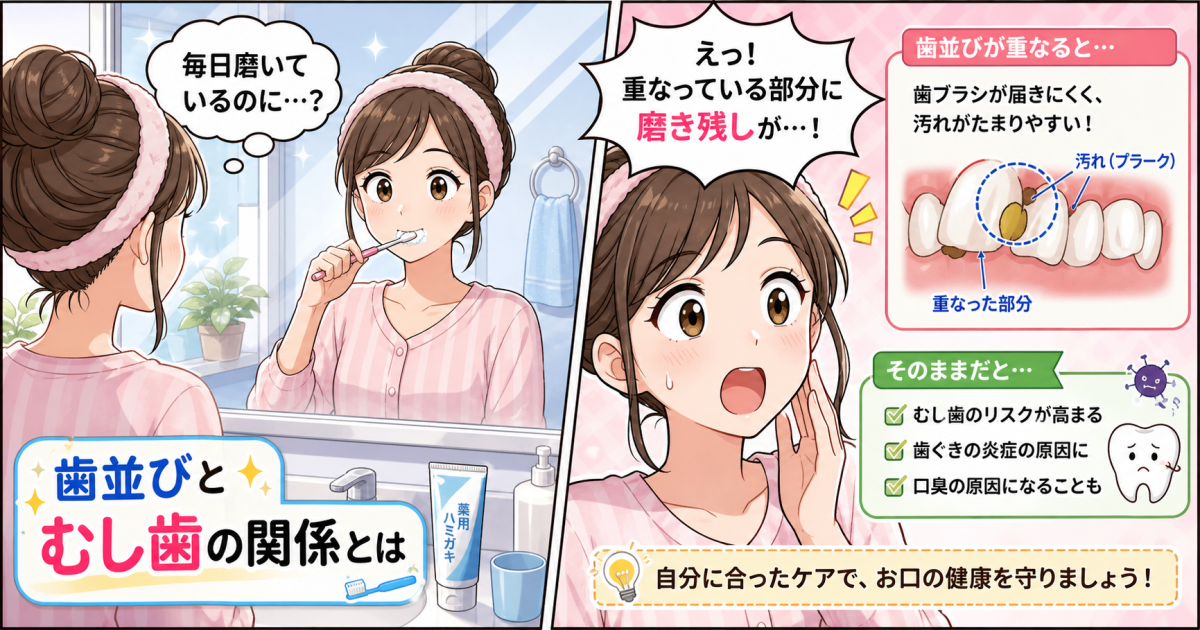 毎日磨いているのに…歯並びが悪いとむし歯になる3つの影響と対策