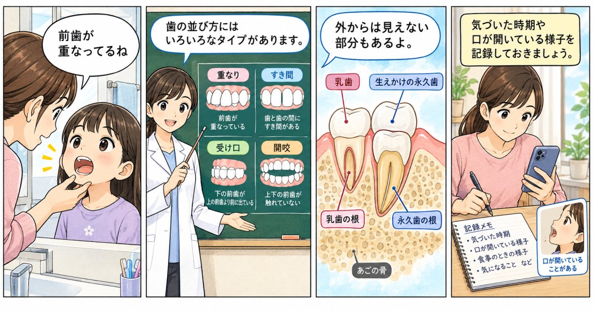 生え替わり中の歯並びは、どんな変化を見ておく？