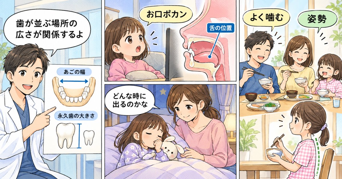 子どもの歯並びが悪く見える原因は遺伝だけではない